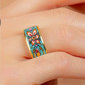 COPY - Zema jewelry brand mint green art Nuevo ring 💍